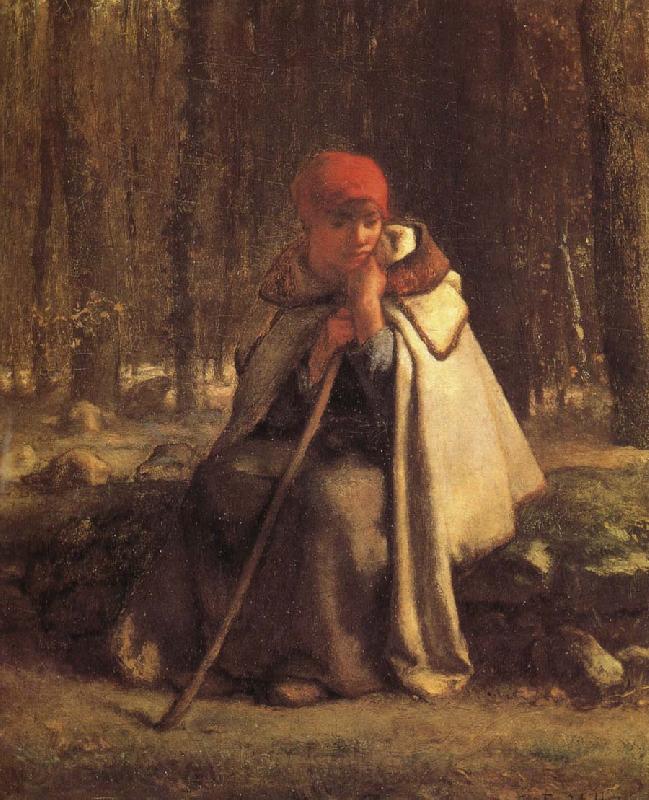 Jean Francois Millet Sitting Shepherdess Spain oil painting art